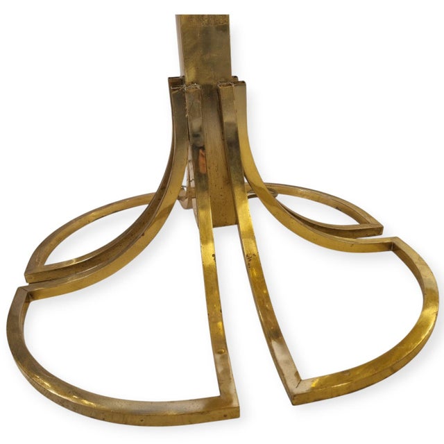 Brass Rhubarb Leaf Lamp by Tommaso Barbi, 1970s For Sale - Image 4 of 13