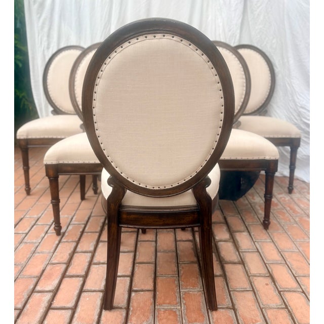 Stanley Furniture Stanley Furniture European Farmhouse Louis XVI Medallion Dining Chairs-Set of 6 For Sale - Image 4 of 14