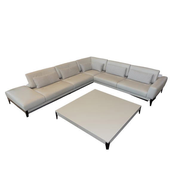 Metal Contemporary Connexe Large Square Table Attributed Roche Bobois For Sale - Image 7 of 10