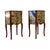 French 1950s Pair of Louis XV Style Chest With Gold Christian Lacroix Pattern and Marble Top For Sale - Image 3 of 7