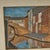 Comacchio, Oil on Panel Scene with Gilded Frame, 1970s
