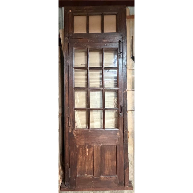 Mid-Century Modern Pantry Door With Transom Top, 8 Feet Tall For Sale - Image 3 of 18
