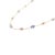 Art Deco Unique Tanzanite and Tourmaline Station Necklace Crafted in 18k Yellow Gold For Sale - Image 3 of 13
