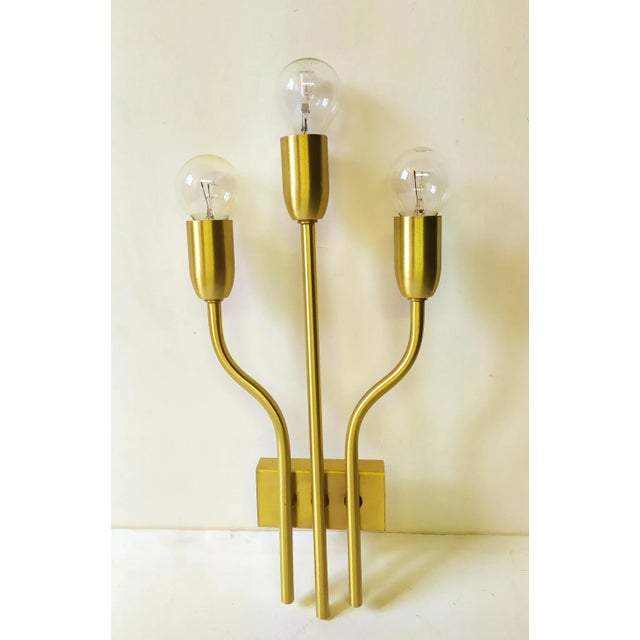 1960s Brass Wall Lights from Gaetano Sciolari,1960s, Set of 2 For Sale - Image 5 of 8