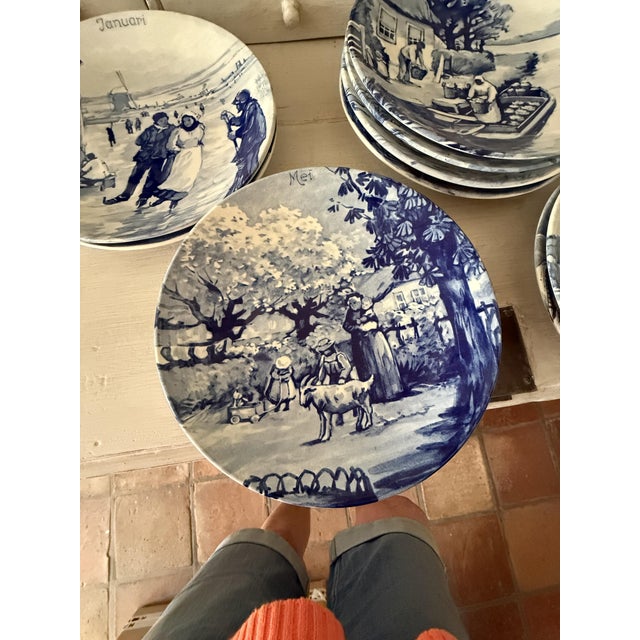 Ceramic Series 1661 Wall Plate by Delft, 1950s, Set of 12 For Sale - Image 7 of 12