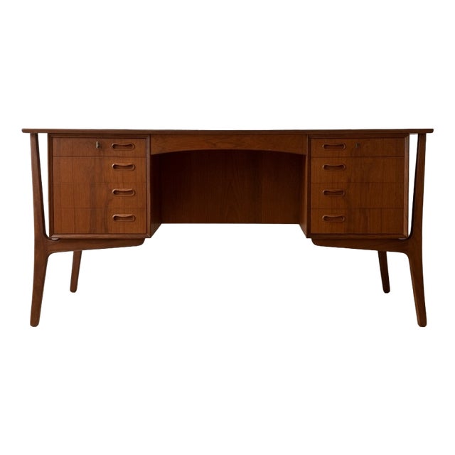 Teak Executive Desk from Svend Aage Madsen, 1960s For Sale