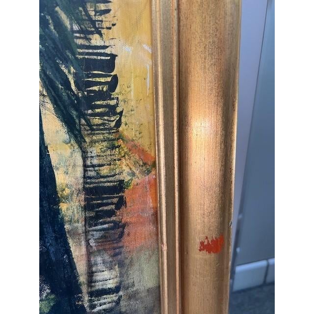 This gold frame is 2.5" wide on all sides and 1.75" deep. Interior dimensions (i.e., fits this size artwork) are 24" x...