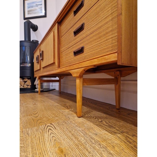 Mid-Century Blonde Sideboard with Sliding Doors, 1960s For Sale - Image 15 of 18