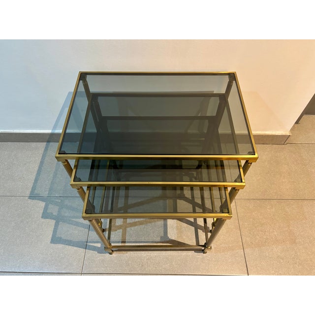 Nesting Side Tables attributed to Maison Jansen for Maison Jansen, 1950s, Set of 3 For Sale - Image 14 of 18