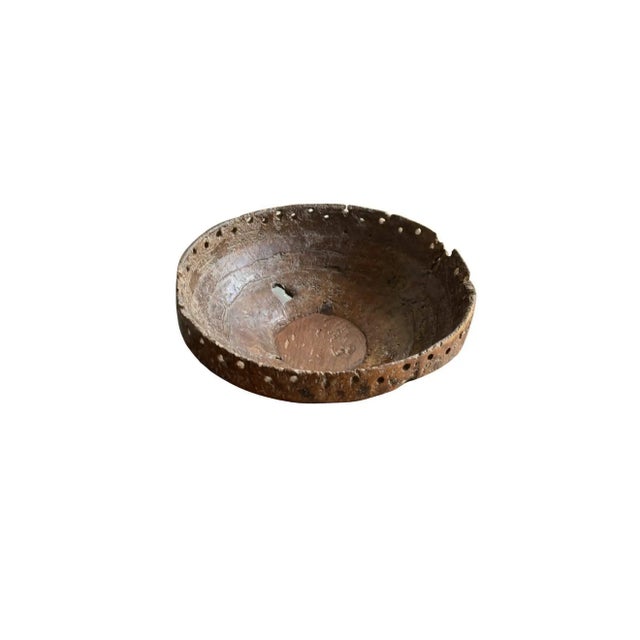 Wood Monumental Early 20th Century Teak Burl Wood Bowl, Modern Organic For Sale - Image 7 of 9