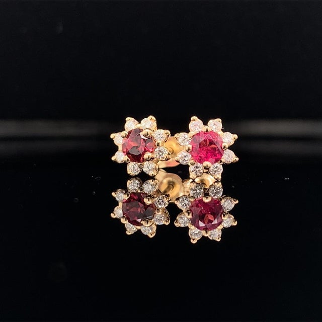 Natural Finely Faceted Quality Sapphire Diamond Earrings 14k Yellow Gold 0.66 TCW Certified $1,950 017957 These elegant...