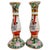 A classic pair of Chinese Export porcelain candlestick holders featuring a hand-decorated Rose Medallion allover design...