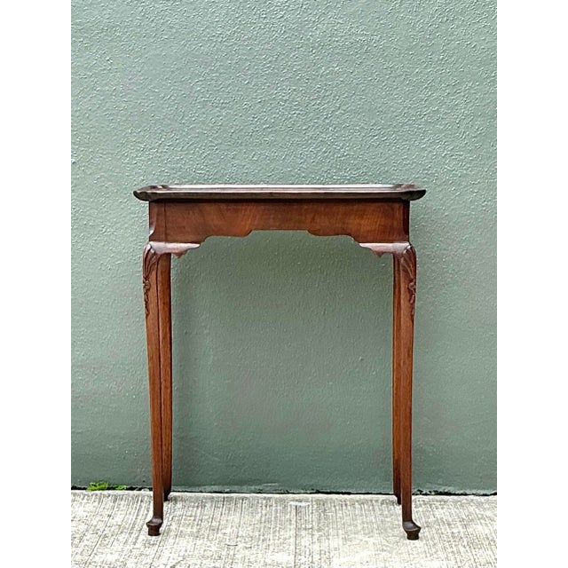 Vintage Carved Clam Shell Tea Table For Sale - Image 11 of 12