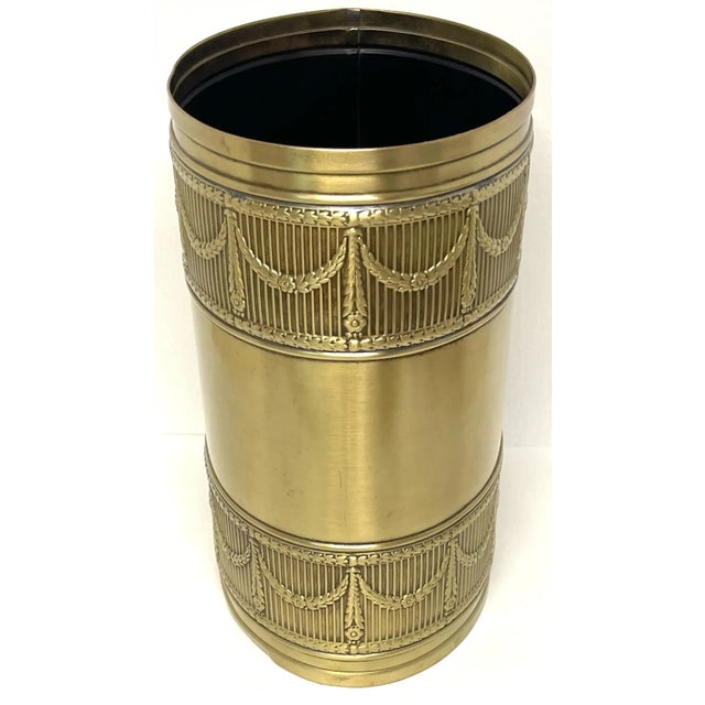 Early 20th Century Austrian Bronze & Iron Neoclassical Trash Can / Wastepaper Basket For Sale - Image 12 of 13