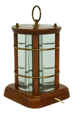 Table Lantern with Curved Thick Glass by Pietro Chiesa for Fontana Arte, Italy, 1930