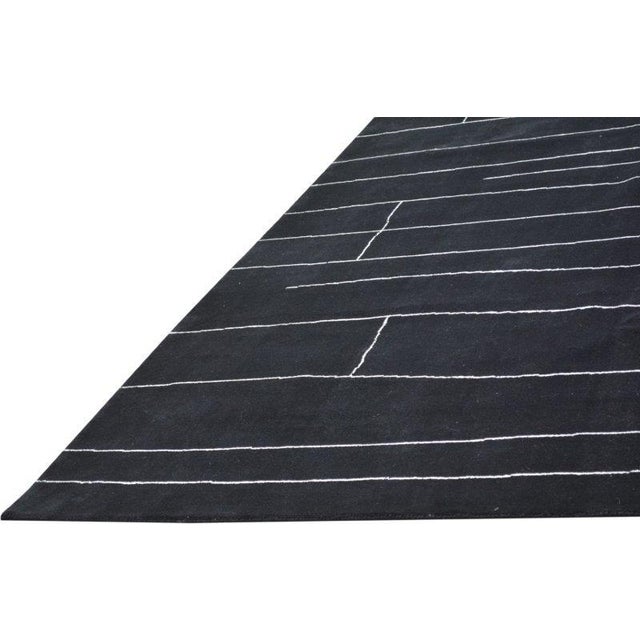 2000 - 2009 Moroccan Hand Knotted Wool Rug,10'1"X14' For Sale - Image 5 of 6