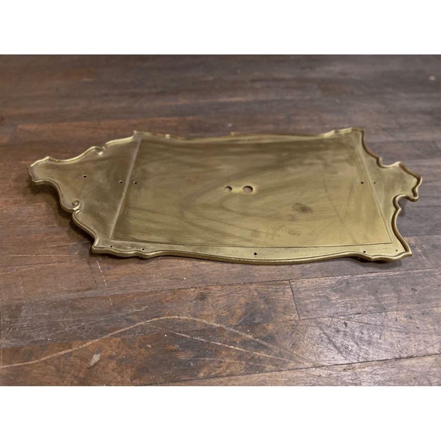 19th Century Vintage Solid Brass Colonial Style Sconce Plate Base For Sale - Image 5 of 8