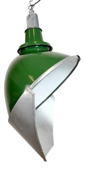 Large Industrial British Green Enamel Factory Pendant Lamp from Benjamin, 1960s