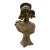 Antique French Art Nouveau Cast Iron Bust of a Bonneted Coquette, Signed Jacobs For Sale