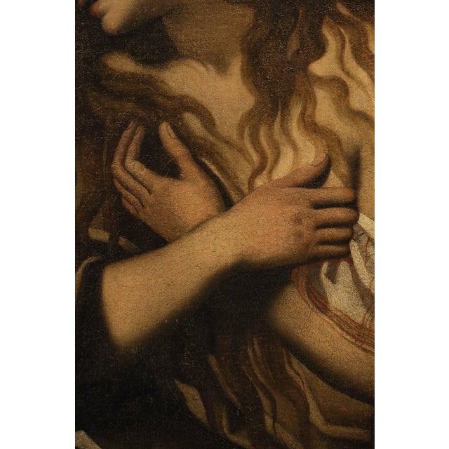 Follower of Luca Cambiaso, Penitent Mary Magdalene, 1600s, Oil on Canvas For Sale - Image 6 of 15