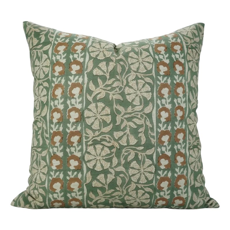 Fabdivine 14x36 Inch Modern Boho Block Print Pillow Cushion Cover, Rudraksh Border