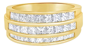 Princess Cut Cocktail Ring 1.68cttw 14k Yellow Gold, Size 9