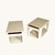 Tables with Rounded Corners, Double-Tiered Top and Glossy Cream Lacquer Finish on Wooden Frame in the style of Ligne Roset, France, 1970s, Set of 2 For Sale - Image 3 of 5