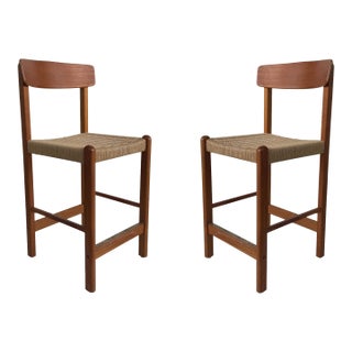 Vintage Danish Modern Counter Stool For Sale