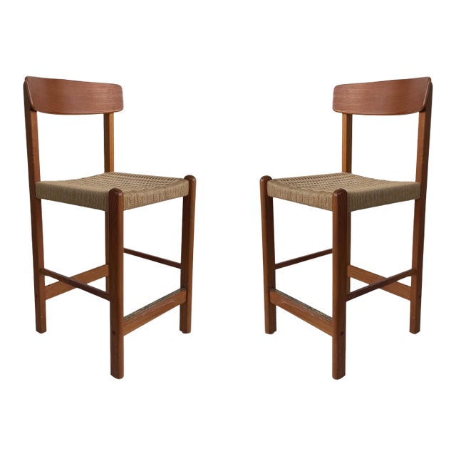 Vintage Danish Modern Counter Stool For Sale