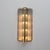 2000 - 2009 Big Curved Clear Ribbed Murano Glass and Brass Wall Sconces, 2000, Set of 2 For Sale - Image 5 of 9