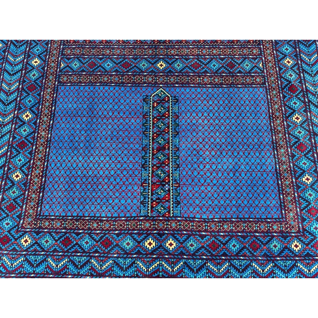 Hand-Knotted Afghan Turkmen Ensi Wool Area Rug - 8'4" X 11'10" For Sale - Image 4 of 15