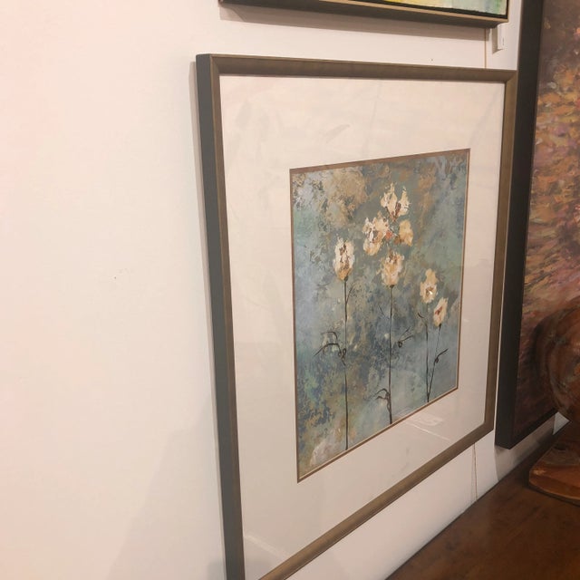 Glass "Textures IV" Framed and Matted Lithograph For Sale - Image 7 of 8