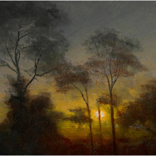 An Evening Walk, 1 John 3:19 by Thomas Kegler | Oil on Panel Sunset Landscape For Sale - Image 4 of 8