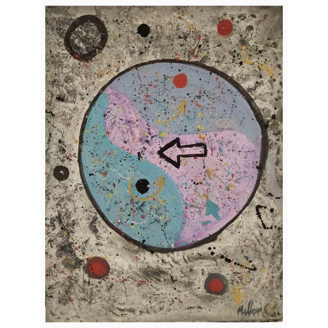 1980s Domingo Millan, Composition, 1986, Mixed Media on Paper For Sale - Image 5 of 5