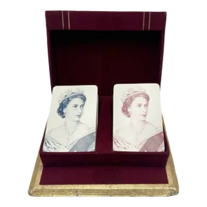 Queen Elizabeth II Coronation 1953 Double Deck Playing Cards Royalty Uk - Set of 2