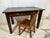 Oak Banker's Desk with Drawers, Leather Insert and Chair, 1955, Set of 2 For Sale - Image 4 of 16