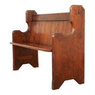 English 19th Century Pine Pew For Sale