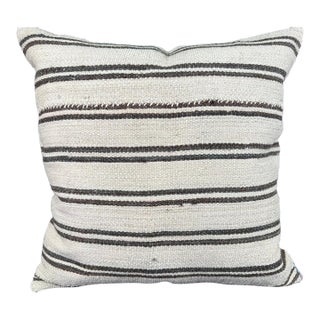 Turkish Hemp Pillow Cushion Natural Beige Brown Pillow Cushion Cover 24"x24" For Sale