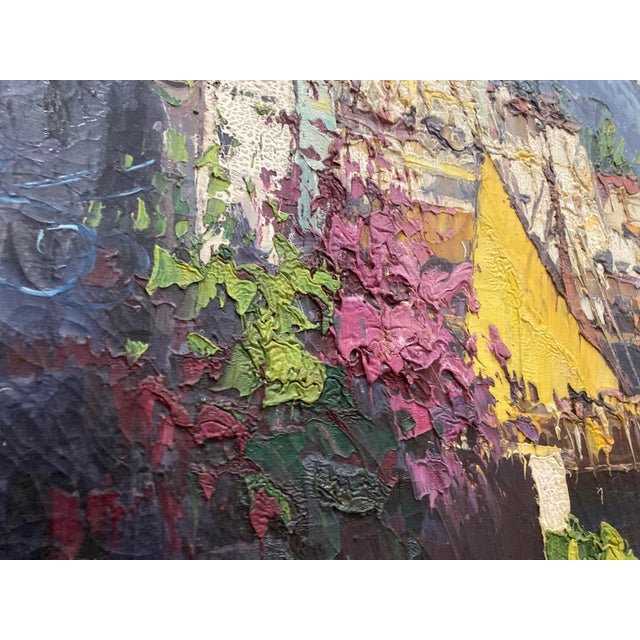 Mid-Century Modern Vintage Mid Century Original Jan Bevort Large Framed Oil Painting - TMC Chicago Authentic Style 3980 For Sale - Image 3 of 15