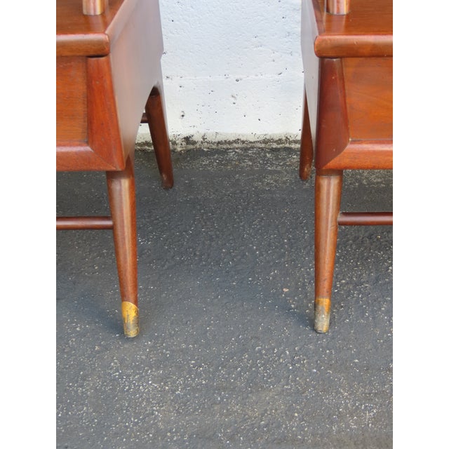 Kent Coffey Mid Century Modern Nightstands End Side Tables a Pair 6904 For Sale - Image 12 of 18