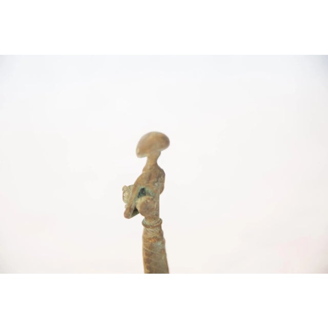 :: Vintage handmade oxidized copper standing drummer. Circa mid 20th century and possibly older, this piece has such...