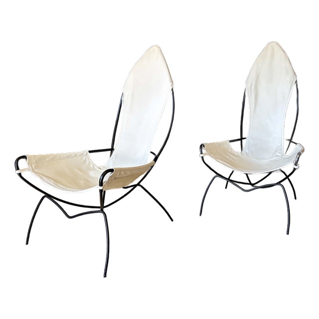 Pair of Jerry Johnson Sling Chairs For Sale