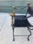 Vintage Italian Curule Savonarola Armchair in Black Leather Brass & Iron For Sale - Image 12 of 17