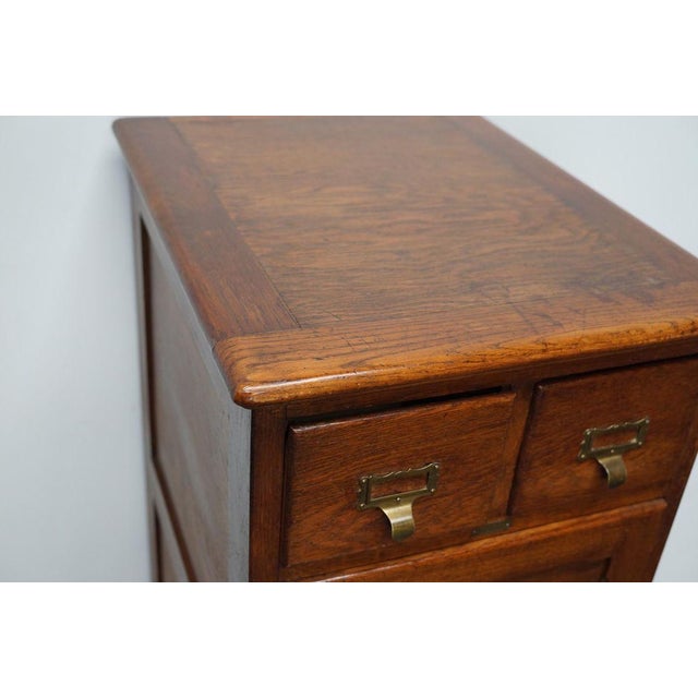 French Oak Apothecary Cabinet / Filing Cabinet, 1920s For Sale - Image 4 of 16