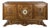 Art Deco Carved Oak Buffet with Marble Medallion in the style of Charles Dudouyt, 1930s For Sale