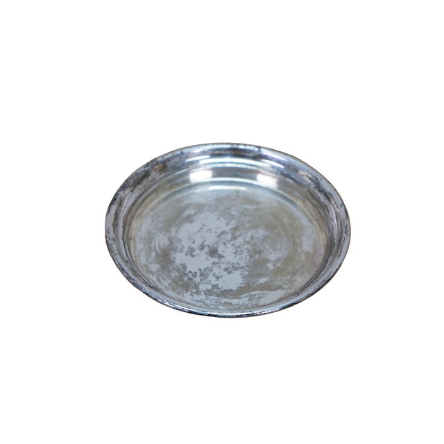 Antique Sterling Silver .925 wine / champagne bottle / drink coaster. Marked Z, 510. Dimensions: 4.5" x 0.75" (D x H) /...