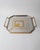 Mid-Century Octagonal Stainless Steel Tray with Brass Rim, 1970s For Sale - Image 6 of 12