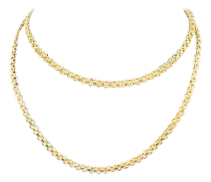 14k Solid Yellow Gold Handmade 3.4 mm Anchor Mariner Link Necklace, 24"L , 15.8G