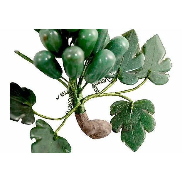 Green Carved Stone 8" Grape Cluster For Sale - Image 4 of 6