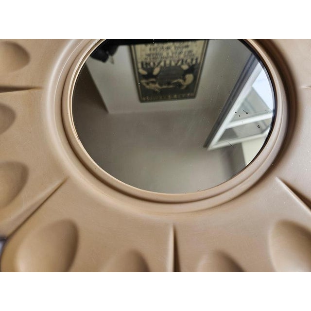 Gold Mid-Century Flower Wall Mirror, Italy, 1970s For Sale - Image 8 of 10